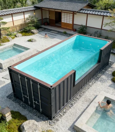 Customized Prefab Shipping Container Swimming Pool Quick Assembly Sturdy Design for Home Yard Balcony Container Swimming Pool 1