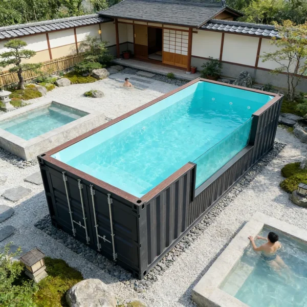 Customized Prefab Shipping Container Swimming Pool Quick Assembly Sturdy Design for Home Yard Balcony Container Swimming Pool