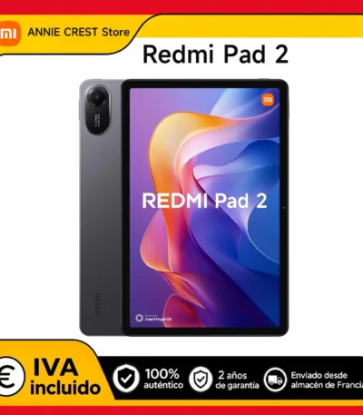 Xiaomi Redmi Pad 2 9000mAh Battery 11-inch Wi‑Fi 5 2.5K 90 Hz Display MediaTek Helio G100 Processor Ultra HyperOS IPv6 8MP Camera Fast Charging 1