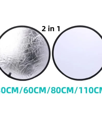 New Portable 2/5in1 Photography Reflector Outdoor Collapsible Reflector Panel Round Soft Light Polishing Plate Photo Studio