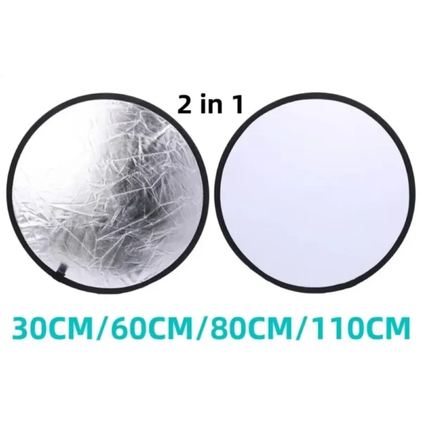 New Portable 2/5in1 Photography Reflector Outdoor Collapsible Reflector Panel Round Soft Light Polishing Plate Photo Studio
