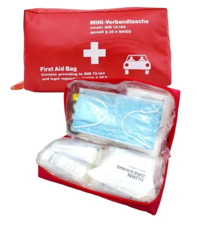 DIN13164 First Aid Kit Car Emergency Auto Medical Oxford Bag Home Travel Survival Standard Case Box Roadside Gear Set 1