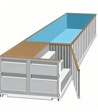 Piscinas Containers Shipping Pool Heavy Movable Swimming Container For Rural Villa Scenic Resort Leisure Build 1