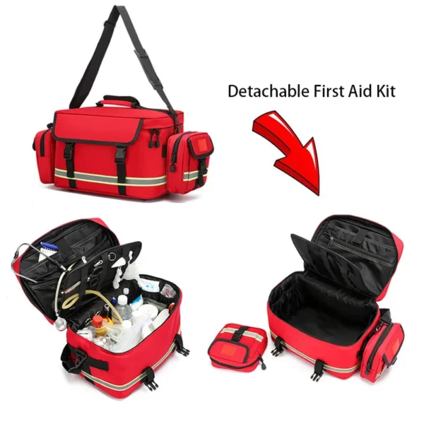 Waterproof Emergency First Aid Kit Detachable Rescue Backpack Large Capacity Storage Outdoor Camping Survival Kit Medical Kit