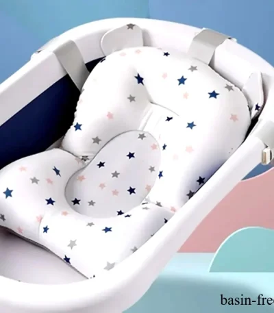 Baby Bathtub Pad Ajustable Bath Support Seat Mat Shower Cushion Newborn Foldable Baby Bath Seat Floating Security Water Pad 1
