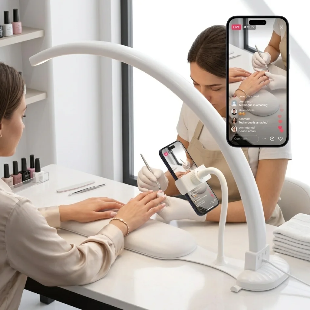 Now Half Moon Lamp Nails LED Nail Fill Lamp 3 Color Temperature Adjustable Brightness Hand-held Pillow Half Moon Fill Nail Light 1