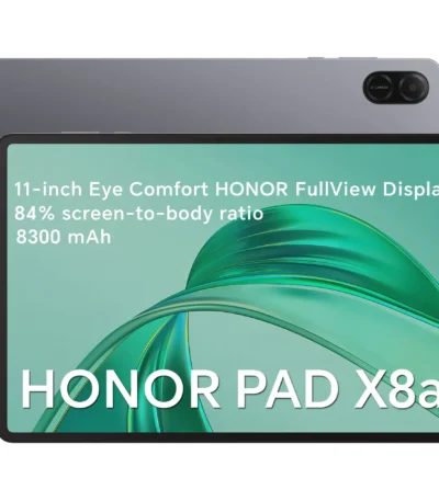 HONOR Pad X8a tablet, 4 GB RAM/128 GB ROM, 8300 mAh, 11-inch 90Hz screen with eye protection, 4 speakers, Android 14, Space Gray 1