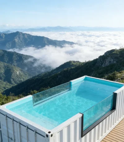 Customizable 20ft 40ft Container Pool Above Ground for Balcony & Patio Safe for Adults and Children Container Swimming Pool 1