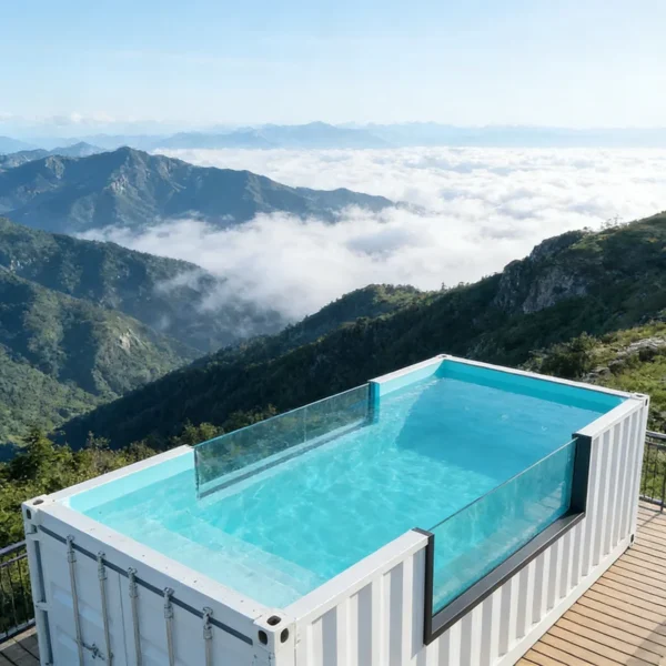Customizable 20ft 40ft Container Pool Above Ground for Balcony & Patio Safe for Adults and Children Container Swimming Pool