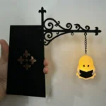Cute Ghost Reading Book Hanging LED Lamp Halloween Gift for Book Lovers Wall Mount Decor Warm Soft Glow Study Reading Lantern