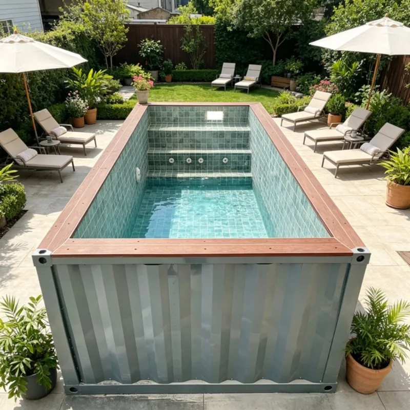 Customized Containers Shipping Pool With Prefab Pool Weather Resistant For Villa Courtyard Permanent Facility 1