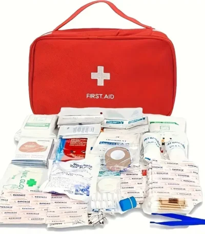 184-piece home emergency kit for outdoor hunting, hiking, camping, etc. Multifunctional outdoor first aid kit 1