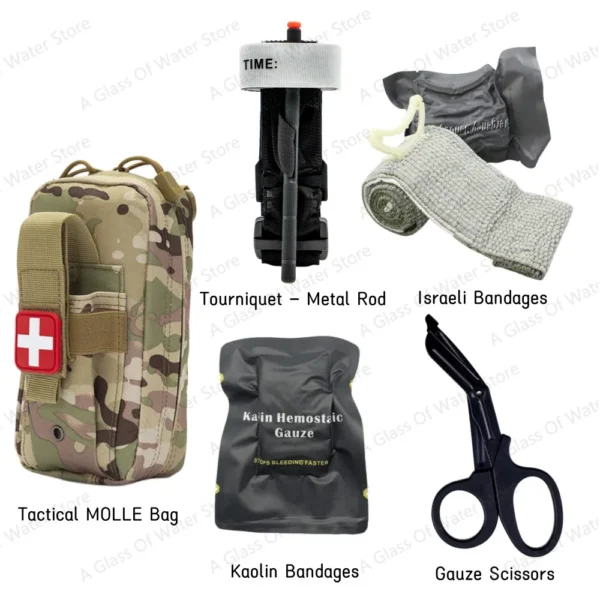 Outdoor IFAK Trauma Kit Bag Israeli Bandage First Aid Kit Shears Metail Tourniquet With Pen First Aid equipment