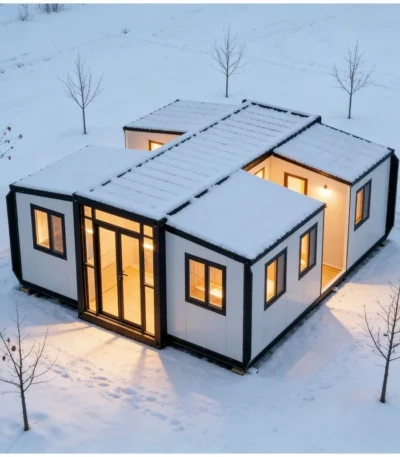 Luxury Container House Double Wing Foldable Portable Home 2 Bedroom Prefab Tiny House Quick Installation Modular Villa 1