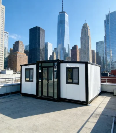 Customized Expandable Container House Mobile Home Folding Home Tiny Homes Cabin Complete Bathroom Kitchen Air Conditioner 1