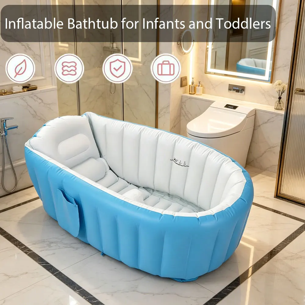 Inflatable Baby Bathtub with Air Pump Portable Foldable Kids Bath Tub Indoor Outdoor Travel Shower Basin for Newborn Toddler Inflatable Baby Bathtub with Air Pump Portable Foldable Kids Bath Tub Indoor Outdoor Travel Shower Basin for Newborn Toddler