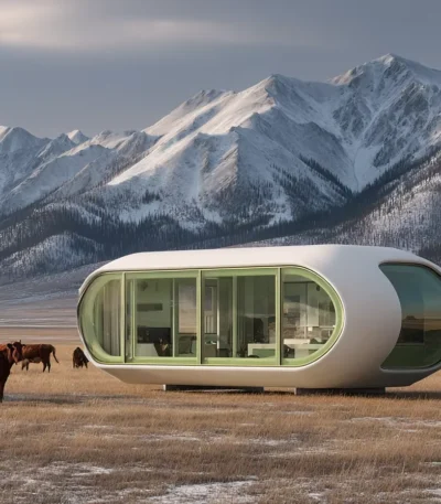 ti-Capsule House Modular Outdoor Design Apple Cabin Tiny Pod Prefabricated House Hotel Bars Mobile Homes Prefab Container House% 1