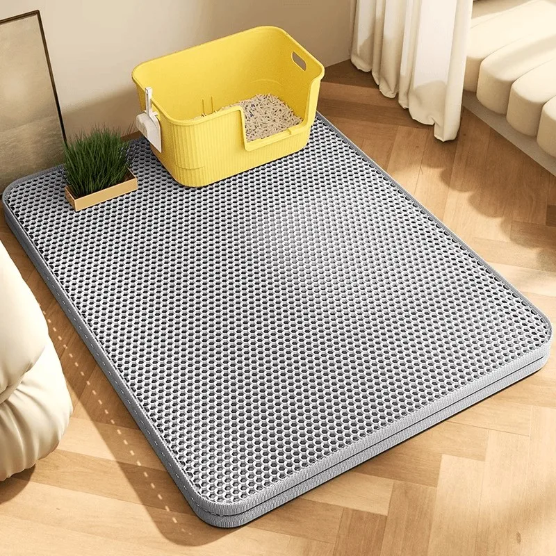Extra Large Cat Litter Mat Heavy Duty Waterproof 2 Layer Non Slip Washable Pet Floor Protector Litter Box Sand Stopper 1