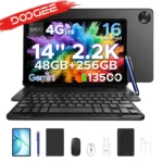 DOOGEE Tablet PC 2 in 1 Tab E3 Max Gmini AI 14 “screen 2.2K Battery mAh Android 16 48Go(8 + 40) 256 Go Helio G100 AI Tablet