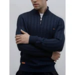 AIOPESON Luxury Striped Pullover Men Old Money Style Cotton Knitwear Thick Warm Crew Neck Winter Social Sweater Male