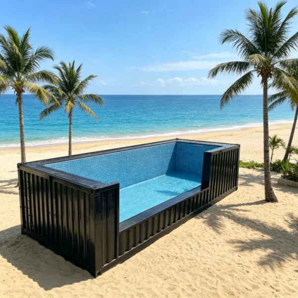 Customized Container Swimming Pool With Modern Piscinas Easy Assembly For Residential Outdoor Pool Project