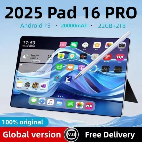 2026 Original Pad 16 Pro Tablet Android 15 22GB 2TB Snapdragon 8 Gen 2 Global Version Tablet 5G Dual SIM Google Play Tablets PC