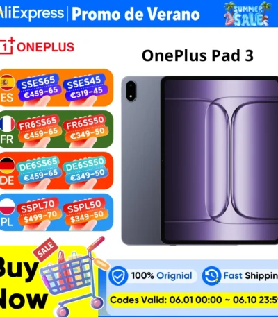 Global Version OnePlus Pad 3 Snapdragon 8 Elite 13.2inches 144Hz Screen 12140mAh Battery 13MP Rear Camera 8 Speakers 80W Charge 1