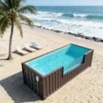 Customized Economic Shipping Container Pool Quick Assembly Above Ground with Complete Accessories Container Swimming Pool