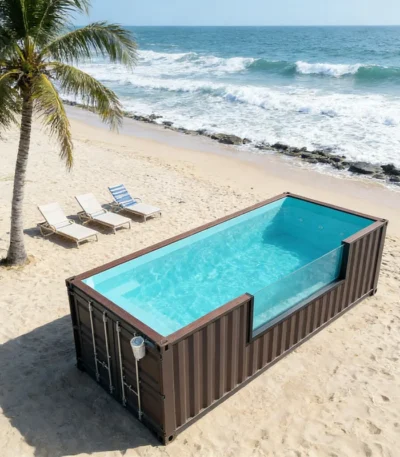 Customized Economic Shipping Container Pool Quick Assembly Above Ground with Complete Accessories Container Swimming Pool 1