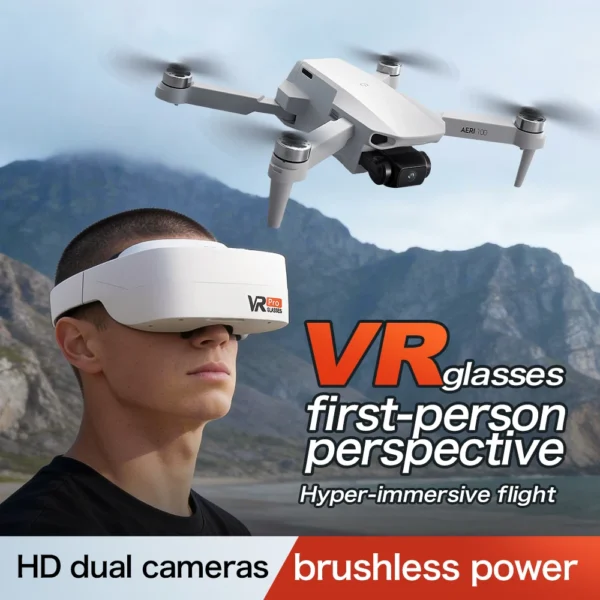 Aeri100 VR New Drone 1:1 Scale Aerodynamic Design 8K 1080P HD Camera Remote Control Brushless 360° Obstacle Avoidance Flying To