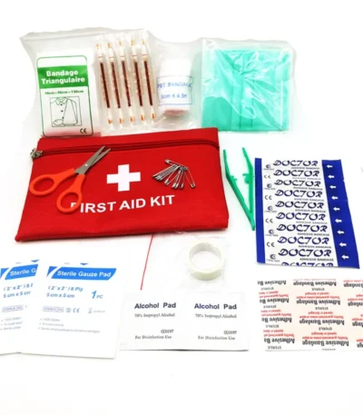 13-Piece Set First Aid Kit: Portable Emergency Kit for Outdoor Wilderness Survival, Home & Travel, with Wound Care Supplies 1