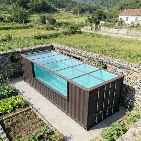 Customized 20ft Shipping Container Swimming Pool Durable Above Ground Pool with Filter Pump for Home Garden Backyard
