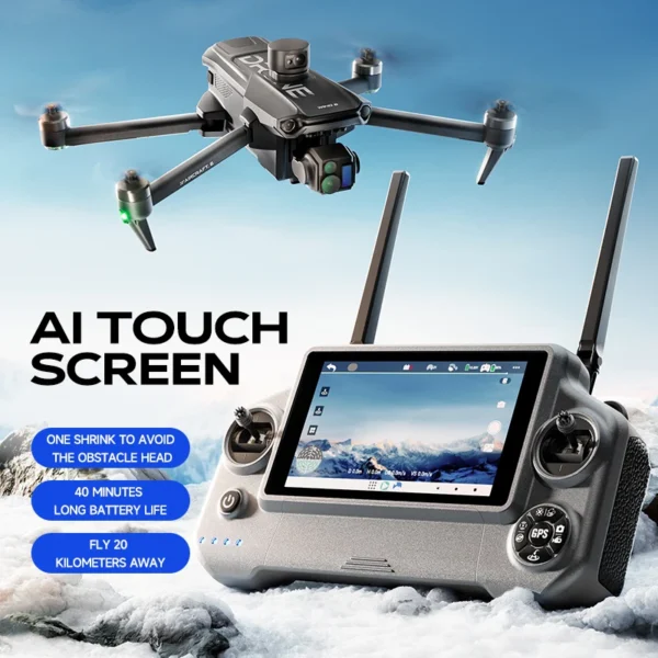 New Wing 6 Drone 8K Camera 3-Axis Gimbal WIFI Obstacle Avoidance FPV Brushless Touch monitor Remote Control Quadcopter Toys Gifts
