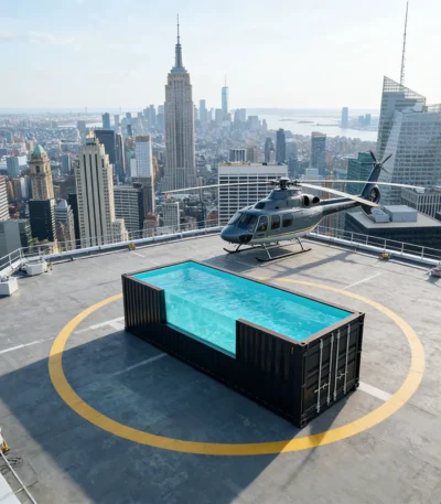 Customized 20ft Modular Shipping Container Swimming Pool Prefab Above Ground Sturdy Durable with Filter System for Family 1