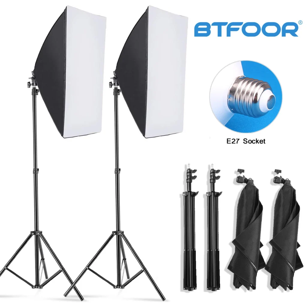 Professional Photography softbox Lighting soft box With Tripod E27 Photographic Bulb Continuous Light System for Photo studio 1