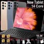 New Global 10.36 Inch Android 13 Tablet PC Trending Hot Item 14 Core Powerful CPU, 16GB Large Memory +1TB Storage, 20000mAh Super Big Battery, Full Support 5G Dual SIM & WiFi, Clear 16MP&32MP Cameras Slim Light Design for Travel Remote Work Streaming
