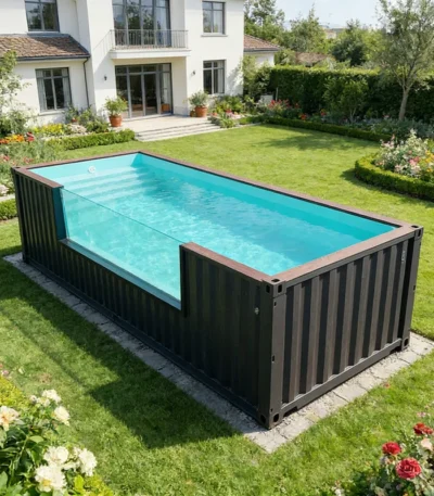 Customized 40ft Large Container Pool Endless Swim Spa Customizable Size for Family Backyard Entertainment Outdoor Pool 1