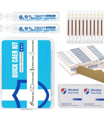 4 in 1 Iodophor Swab First Aid Kit Portable Disposable Disinfection Wound Care Plaster Skin Injury Home Travel Emergency Set 1