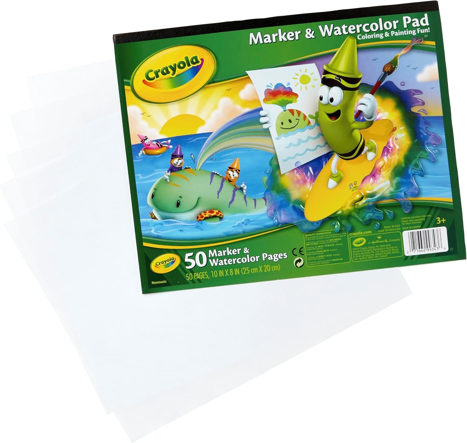 Crayola Marker & Watercolor Pad, 50 Blank Coloring Pages, Painting Paper, Art Supplies for Kids, Gifts - Image 4