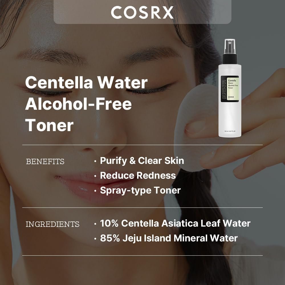 COSRX Alcohol-Free Cica Toner, 150ml / 5.07 fl.oz | Spray-type Korean Toner with Centella Asiatica for Hydrating & Soothing Redness | Korean Skin Care, Not Tested on Animals, Paraben Free - Image 3