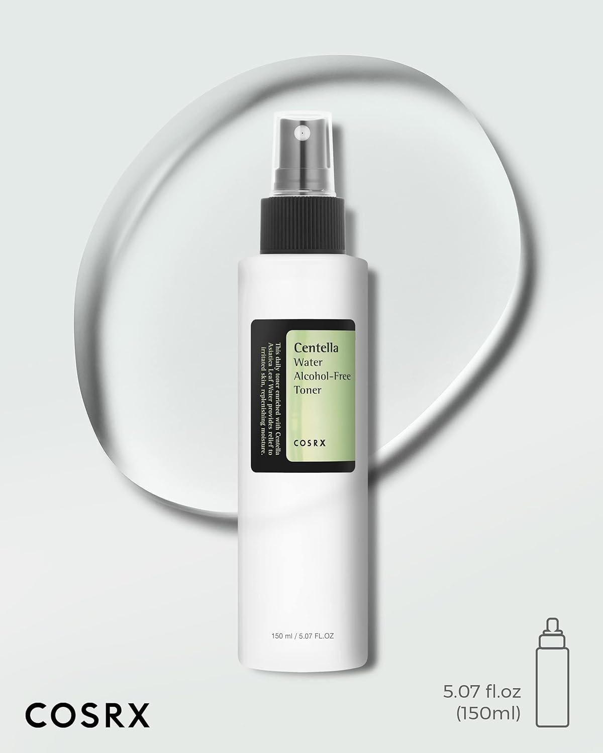 COSRX Alcohol-Free Cica Toner, 150ml / 5.07 fl.oz | Spray-type Korean Toner with Centella Asiatica for Hydrating & Soothing Redness | Korean Skin Care, Not Tested on Animals, Paraben Free - Image 9