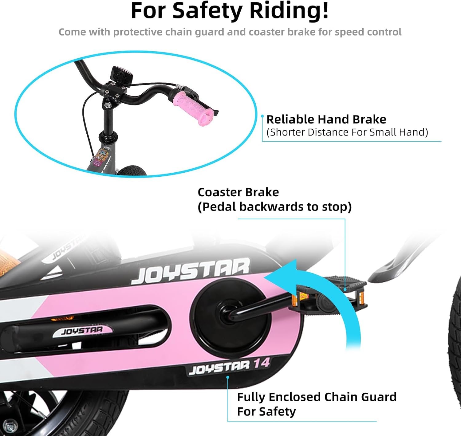 JOYSTAR New Berry Kids Bike for Boys and Girls Ages 3-12 Years Old, 12 14 16 Inch Kids Bicycles with Training Wheels, 20 Inch Bike with Kickstand, Multiple Colors | for Boys and Girls - Image 4