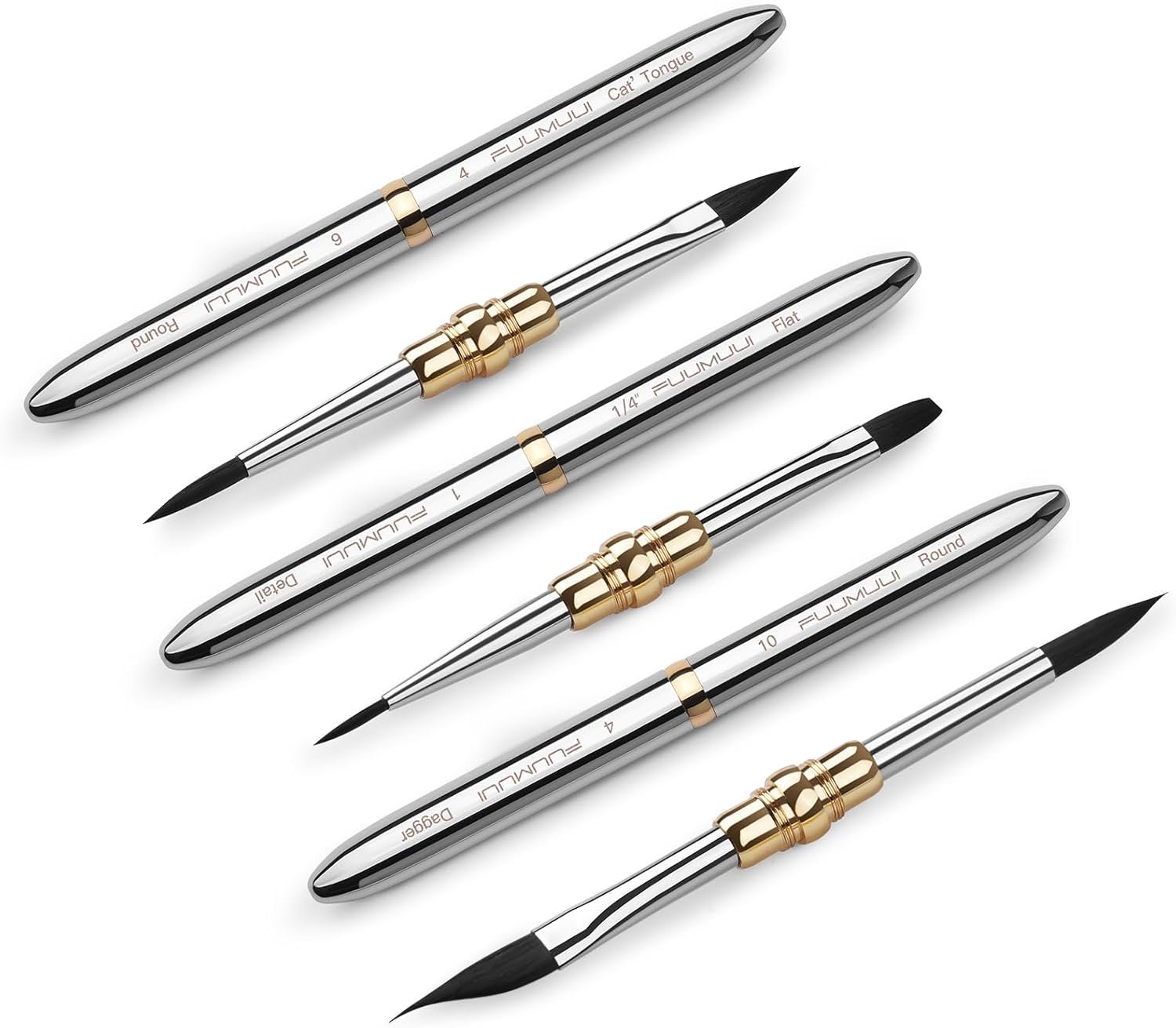 Fuumuui 3pcs Dual-Tip Travel Watercolor Brushes with 6 Versatile Tip Styles, Premium Synthetic Squirrel Hair Travel Paint Brush Set for Plein Air Painting - Watercolor Acrylic Gouache Ink - Image 10