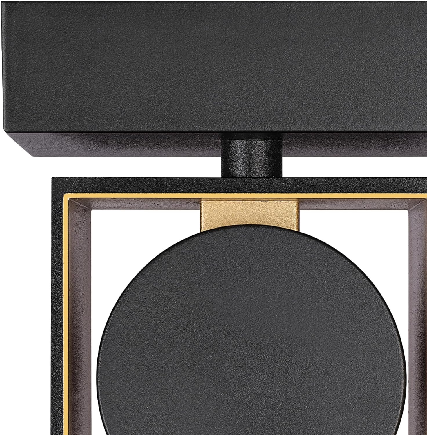 Globe Electric 60000022 11.5W LED Integrated Outdoor Wall Sconce, Matte Black, Gold Accent, 400 Lumens, 3000 Kelvins, 90 CRI, Front or Back Porch Decor, Modern Minimalist Exterior Lighting - Image 8