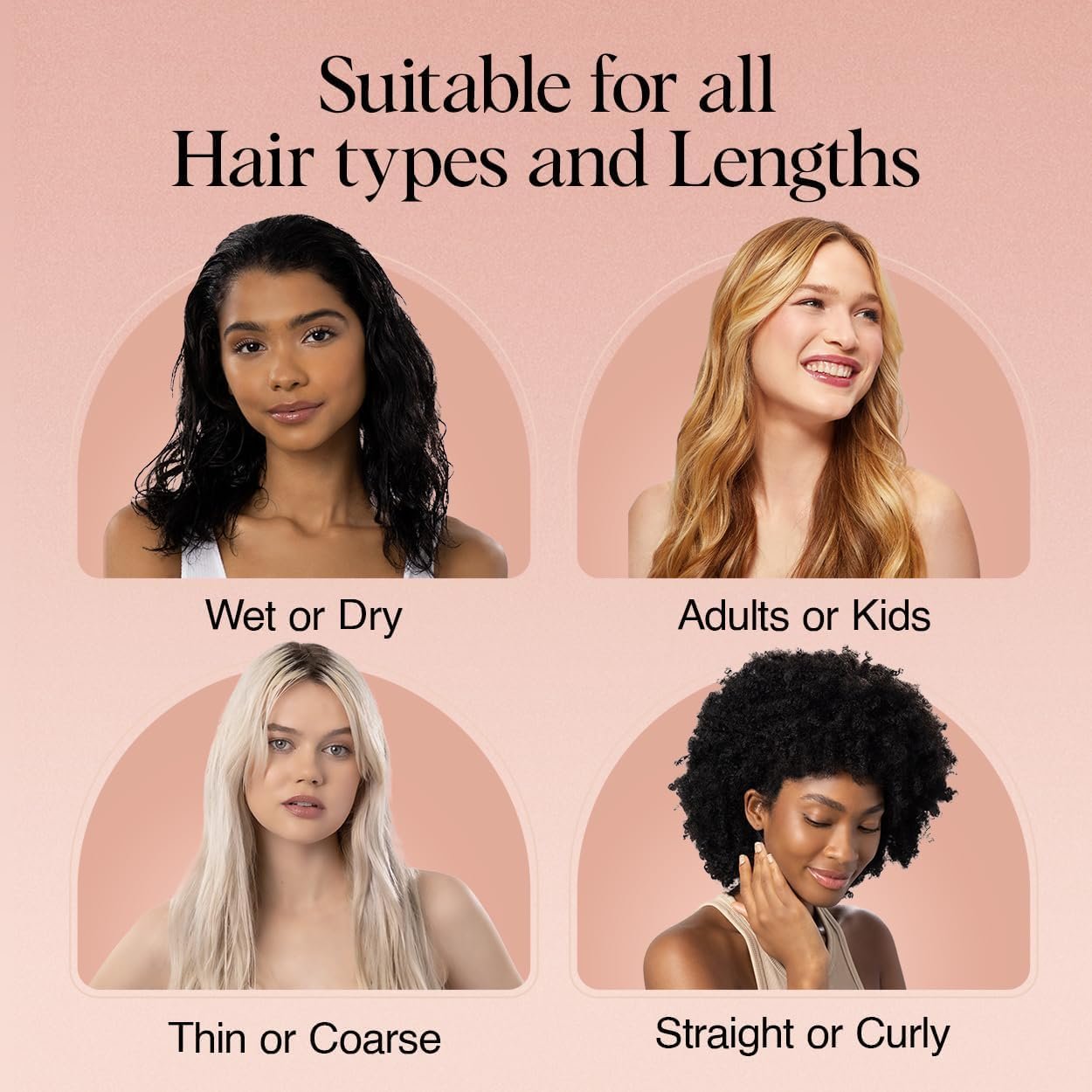 Kitsch Detangler Brush – Gentle Curly Hair Brush with Flexible Bristles for All Hair Types - Wet or Dry | Detangling Hair Brushes for Women & Men, Hairbrush for Adults & Kids - Terracotta - Image 6