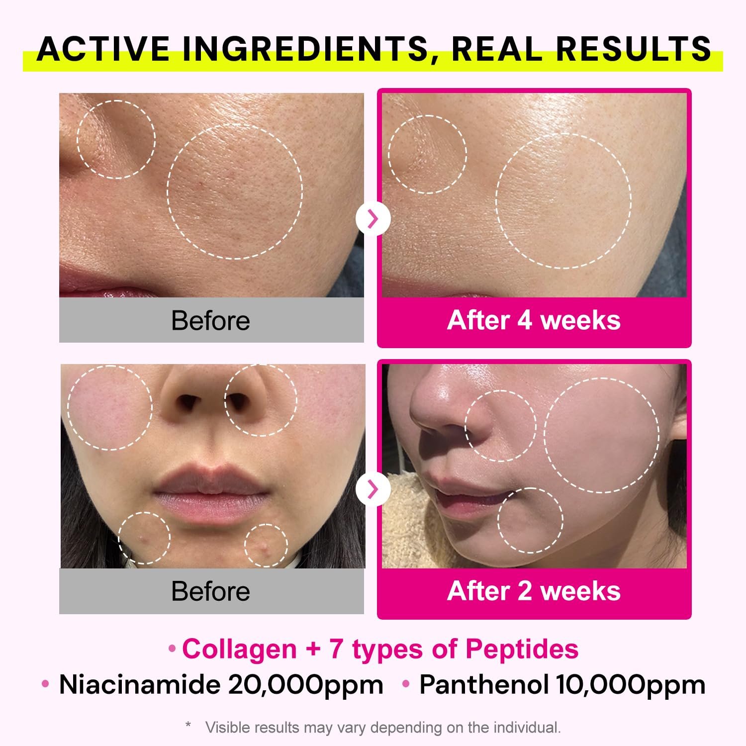 Collagen Peptide Cream, Daily All-in-one Moisturizer for Glass Skin, Dark Spot, Pore Care, 24h Glow & Clear Skin, Korean Vegan Skincare for All Skin Types, 1.69 fl.oz - Image 3