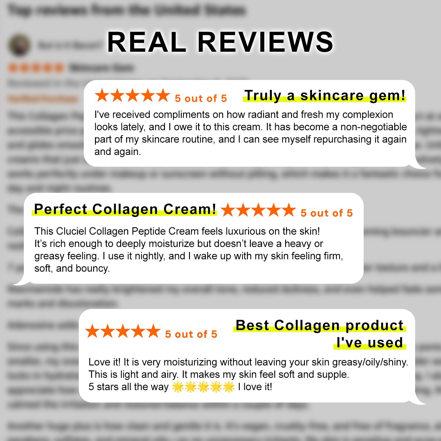 Collagen Peptide Cream, Daily All-in-one Moisturizer for Glass Skin, Dark Spot, Pore Care, 24h Glow & Clear Skin, Korean Vegan Skincare for All Skin Types, 1.69 fl.oz - Image 4