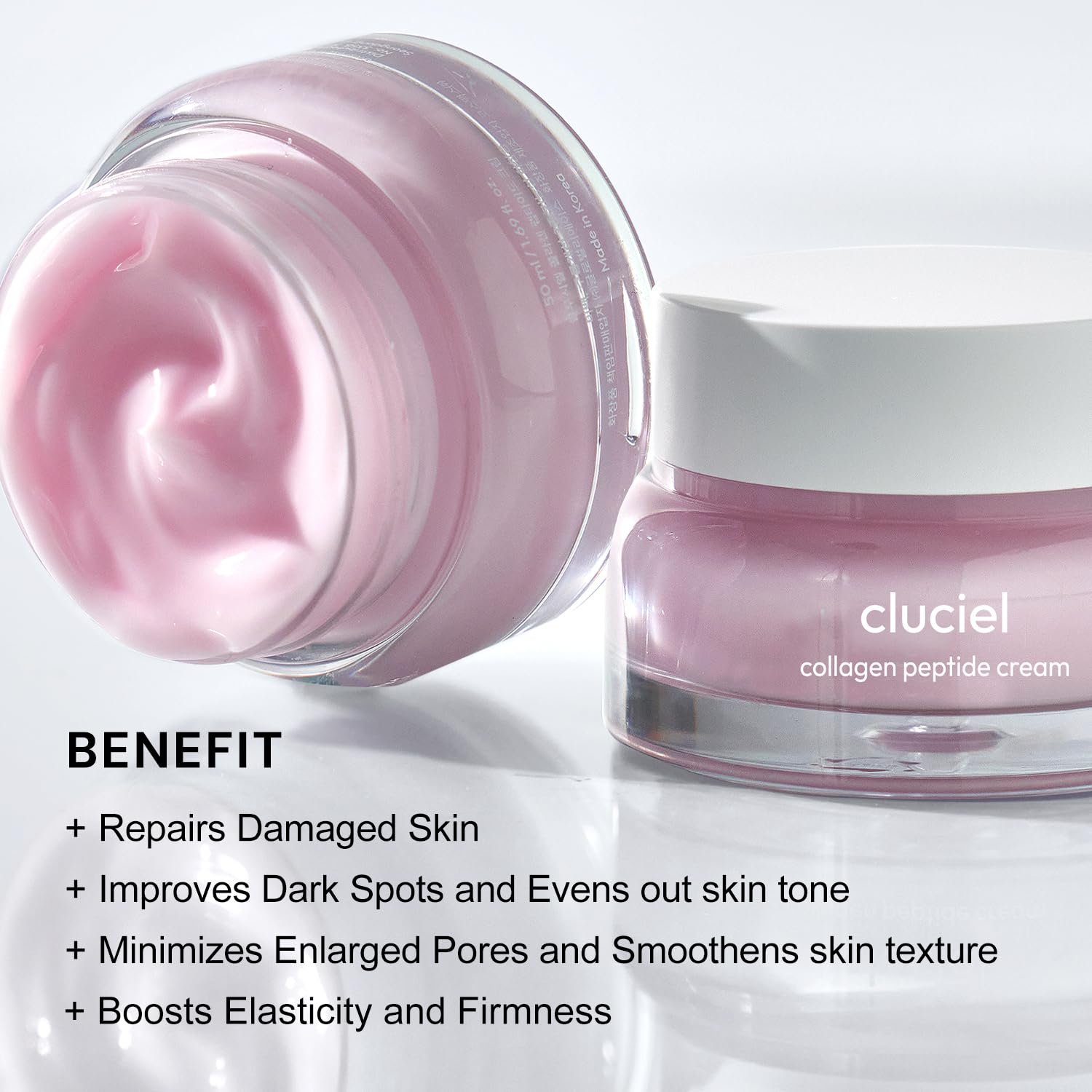 Collagen Peptide Cream, Daily All-in-one Moisturizer for Glass Skin, Dark Spot, Pore Care, 24h Glow & Clear Skin, Korean Vegan Skincare for All Skin Types, 1.69 fl.oz - Image 5