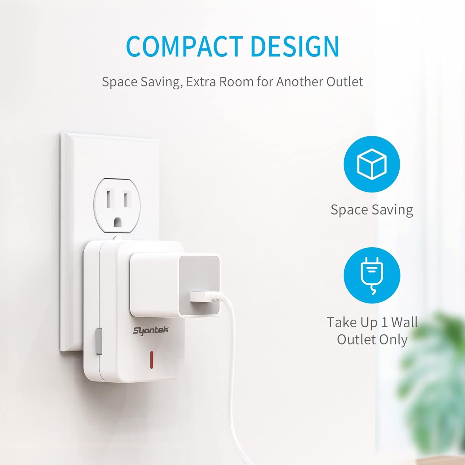 Syantek Remote Control Outlet Wireless Light Switch for Household Appliances, Expandable Remote Light Switch Kit, Up to 100 ft Range, FCC Certified, ETL Listed, White (3-1) - Image 6