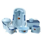 Baby Bath Tub Set 7-Piece with Stool Newborn Tub,Non-slip,Complete Bathing Set, Bath Basin, Durable Bathtub,Plastic Baby Bathtub